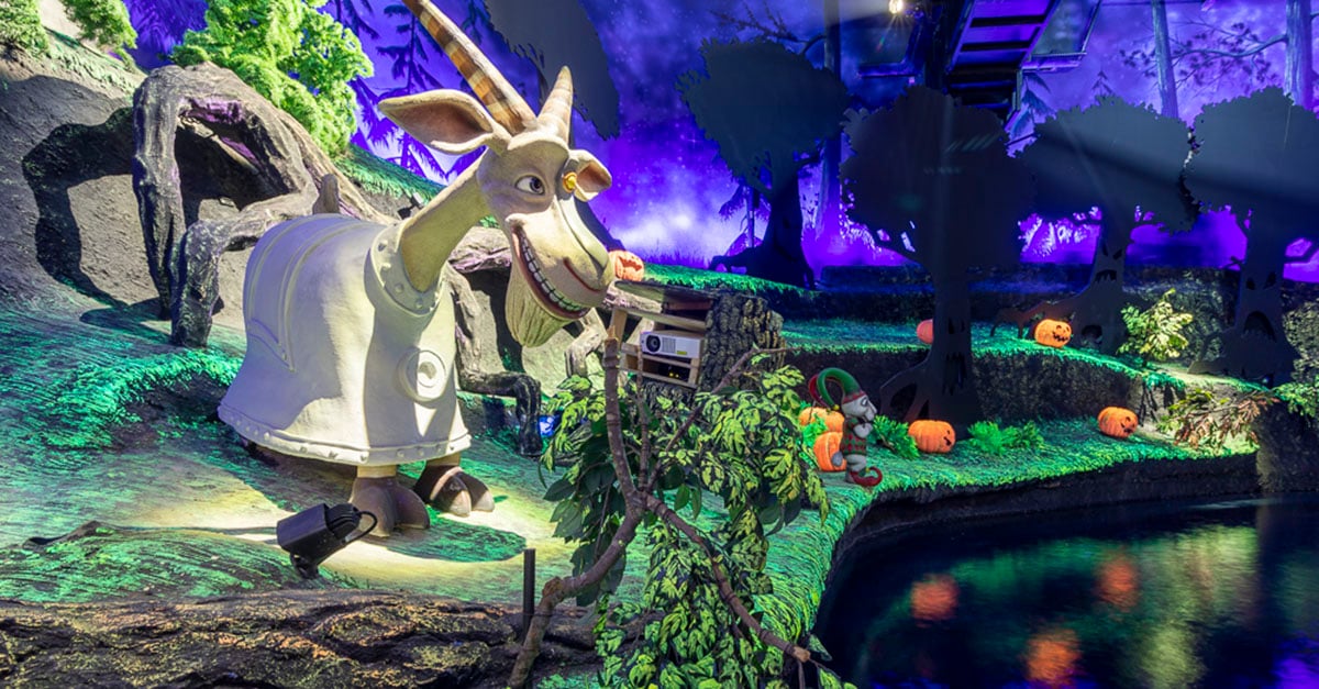 Set piece at the Masha and the Bear dark ride.